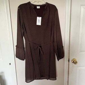 JDY long sleeve dress with belt NWT